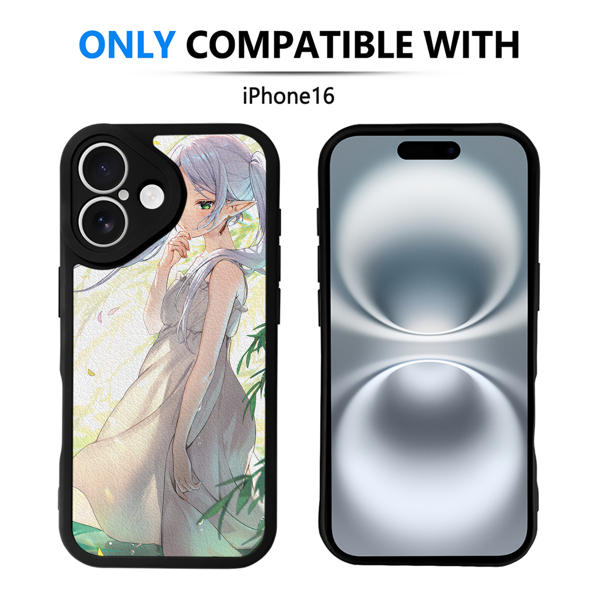 （画像用） 葬送のフリーレン Frieren 【iPhone 16シリーズ対応】シリコンスマホケース（レザー調） 材質：シリコン
